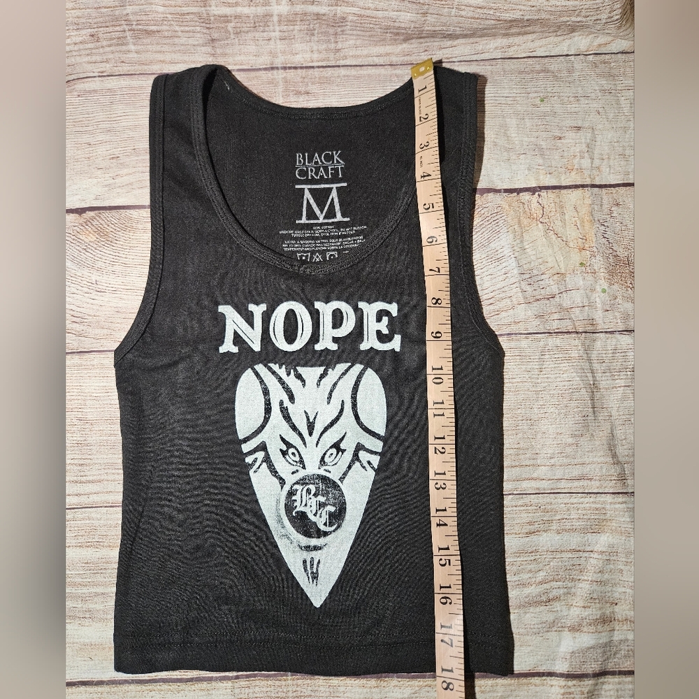 Blackcraft Cult Nope Planchette Gothic Slim Fit Cropped Tank Top - Picture 4 of 7